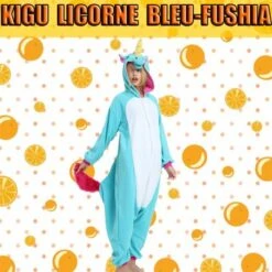 Kigurumi Licorne Bleue - Fushia